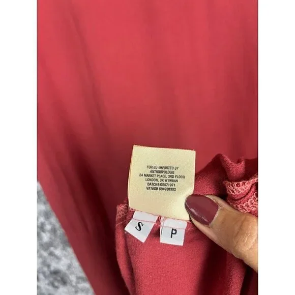 Anthropologie Holding Horses Dress Women’s Small Petite Terracotta lagenlook - Picture 8 of 12